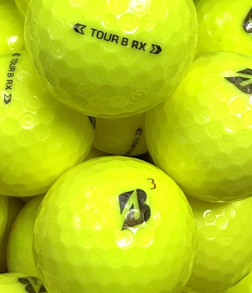 12 pk Bridgestone Tour B RX Golf Balls / Yellow/ Premium (AAA) Used w/Mesh Bag