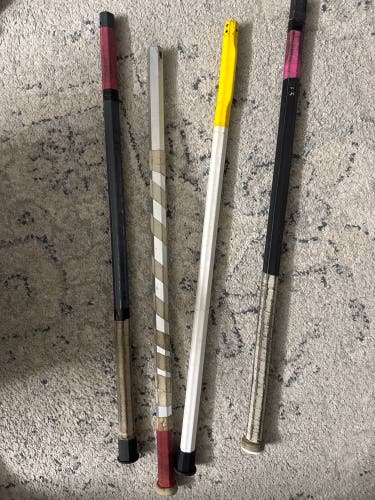 Various lacrosse shafts