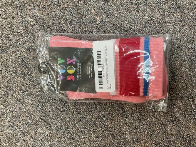 Vov Sox Womens Sports Socks Strawberry Stripe