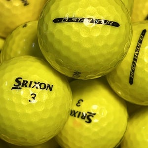 24 Near Mint AAAA Yellow Srixon Q-Star Used Golf Balls