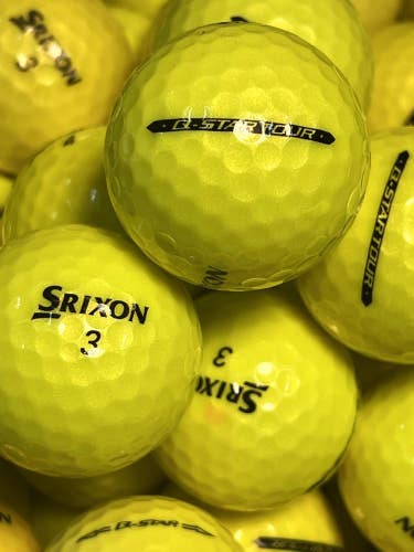 24 Near Mint AAAA Yellow Srixon Q-Star Used Golf Balls