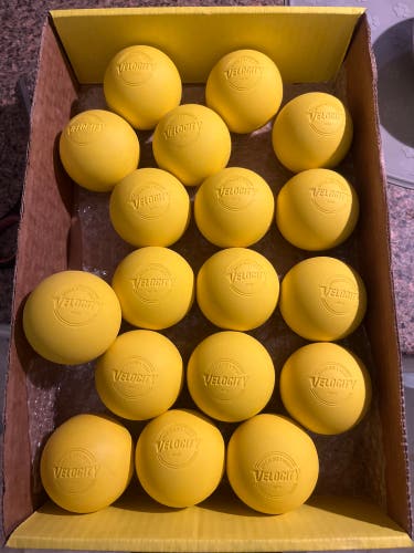 Lacrosse Ball 18 Pack of Yellow Velocities (New)