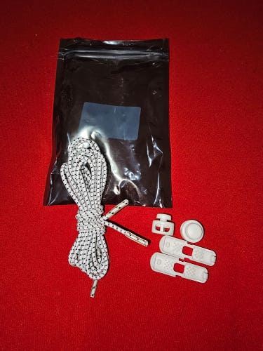 White Elastic Shoe Laces (New)