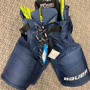 Junior Small Navy Bauer HP Elite Hockey Pants (New)