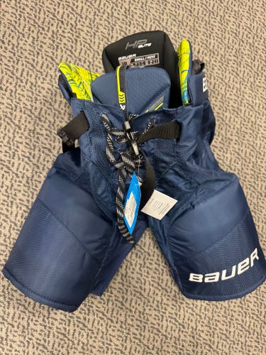Junior Small Navy Bauer HP Elite Hockey Pants (New)