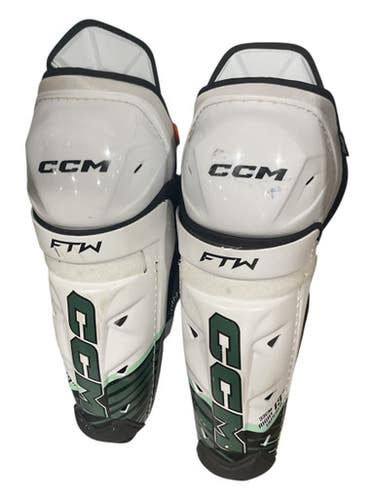 Used CCM JETSPEED FTW Senior Shin Guards White 13" 11847-S000032878