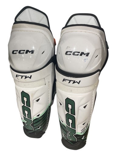 Used CCM JETSPEED FTW Senior Shin Guards White 13" 11847-S000032878