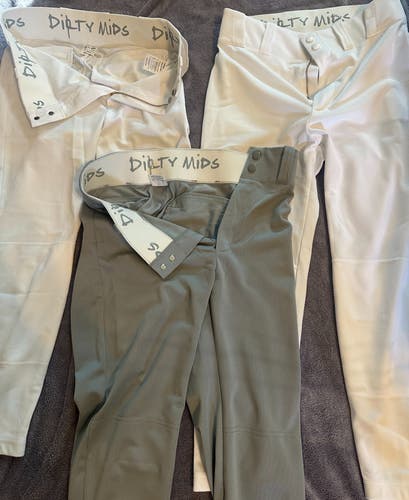 Dirty Mids Tweener Baseball Pants ONE PAIR