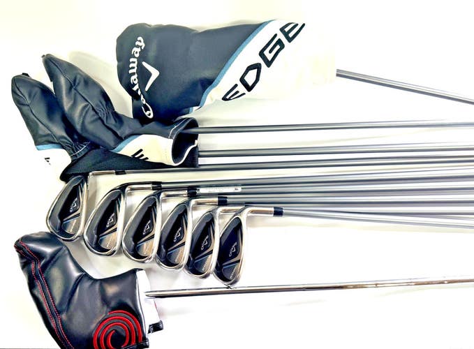 Callaway Edge Ladies Complete Set Graphite 10 Clubs Driver 3W Hybrid + Putter RH