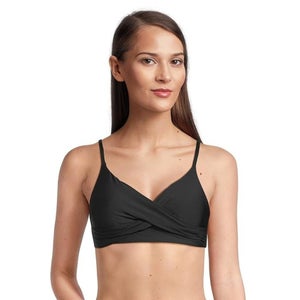 Sunsets Lyla Bralette Top Women's Small Black Stretch Tie Back Swimwear DDR2230