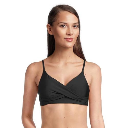 Sunsets Lyla Bralette Top Women's Small Black Stretch Tie Back Swimwear DDR2230