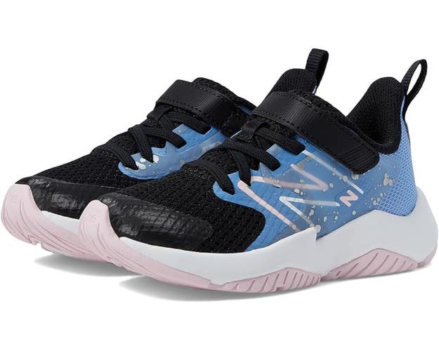 New Balance Rave Run v2 Sneaker Unisex Kids 3 Black Blue Running Shoes VER1376