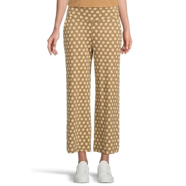 Toad&Co Chaka Pants Women's Small Brown Elastic Waist Wide Leg Cropped JDM2801