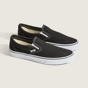 Vans Classic VN000EYEBLK1 Sneakers Men's 9.5 Black Canvas Slip On Shoes HAWK2567