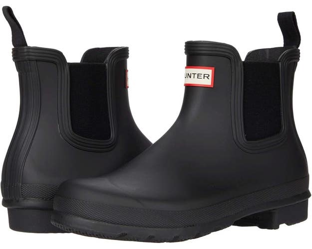 Hunter Original WFS2078RMA-BLK Boots Women's 8 Black Waterproof Chelsea HAWK2575