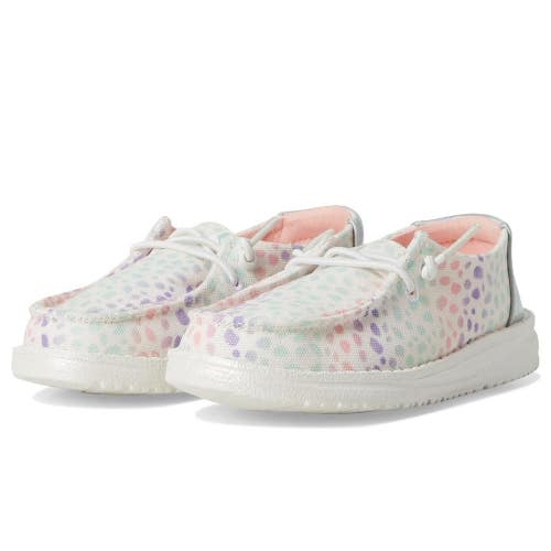 Hey Dude Wendy Iridescent Toddler 10 White Multi Moc Toe Casual Shoes HAWK2566