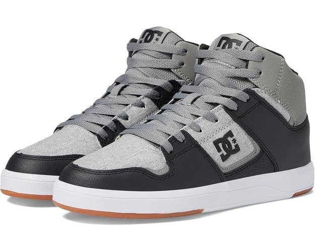DC Cure High-Top Sneaker Men's 11 D Gray Black Suede Leather Skate Shoes VER1367