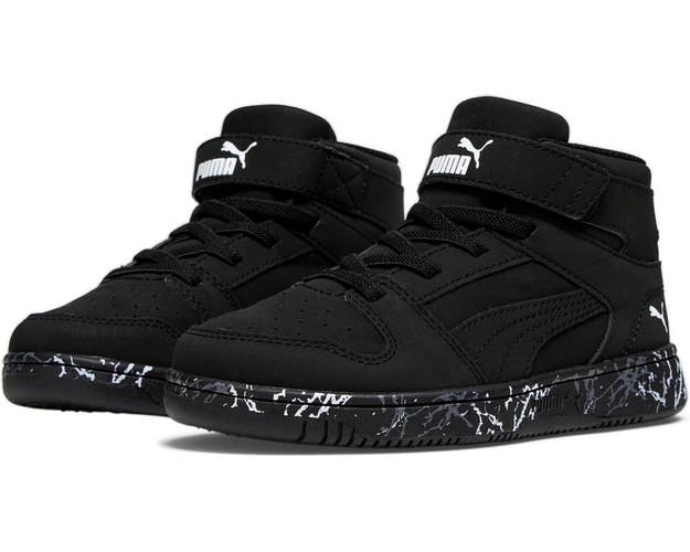 Puma Rebound Layup 395115-01 Sneakers Kids 2 Black Nubuck High Top Shoes ZOGG227