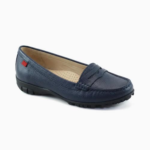 Marc Joseph New York Union Golf Loafers Women's 7.5 Navy Leather Slip On ZOGG29