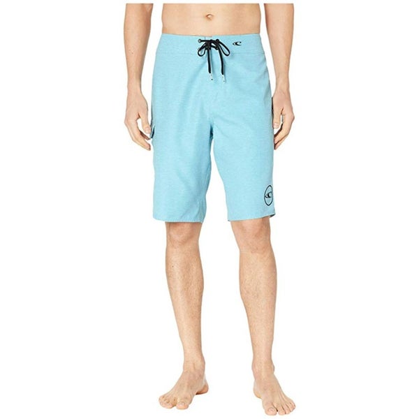 O'Neill Santa Cruz Solid 2.0 Boardshorts Men 38 Cyan Drawstring Swimwear DDR2239