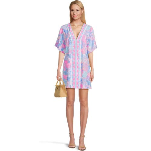 Lilly Pulitzer Malachi Cover Up Women's Large Multicolor Printed V-Neck DDR2231
