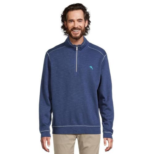Tommy Bahama Tobago Bay Sweatshirt Men's M Island Navy 1/2 Zip Outdoor GBO2129