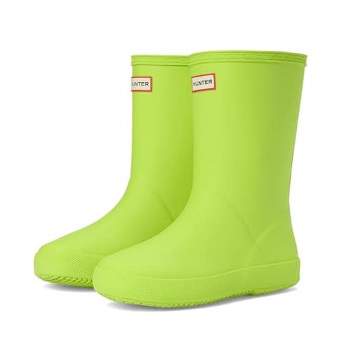 Hunter First Classic Rain Boots Toddler US 10 Green Waterproof Pull On ZOGG204