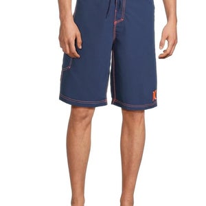 Hurley One Only 22 Boardshorts Men's 36 Navy Drawstring Waist Swimwear DDR2224