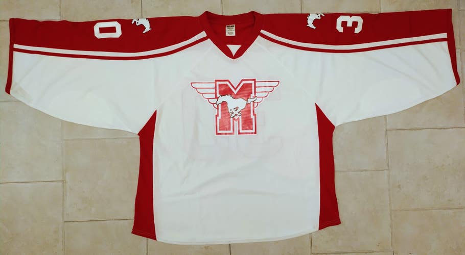 H7600 Youngblood "Mustangs" Style Hockey Goalie Jersey - 4XL - NEW