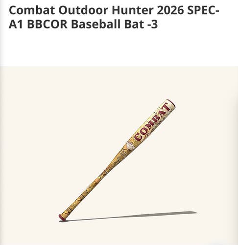 2026 Combat MFG Spec A1 Alloy BBCOR Certified Bat (-3) 30 oz 33" (Used)