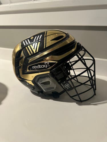 Vancouver Warriors Game used Tyrell Hamer-Jackson NLL Helmet