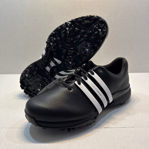 Adidas Tour360 24 Men's Golf Shoes Black White US Size 8.5 Leather IF0250 New