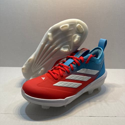Adidas Adizero Impact TPU Candy Red Blue Baseball Cleats JR7826 Size 7