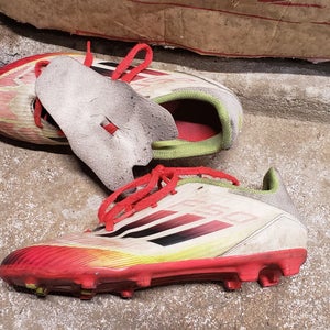 White Unisex 4.5Y (Big Kids / Youth) Adidas F50 adizero Cleats (Used)