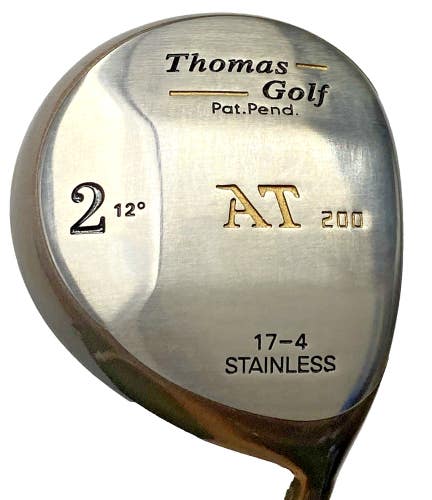 Thomas Golf AT 200 Stainless 2 Wood 12* RH Senior Graphite 44.25 S-260 Grip NICE
