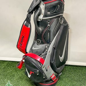 Red/Black Nike VR Golf Staff Bag with Strap Embroidered Gerry Montiel