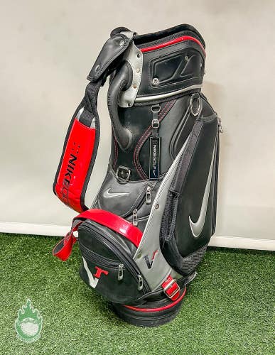 Red/Black Nike VR Golf Staff Bag with Strap Embroidered Gerry Montiel