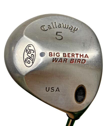Callaway Big Bertha War Bird 5 Wood 19* RH Men's Stiff Steel 41" New Velvet Grip