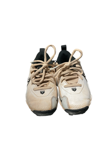 Used Nike WHT/BLK TROUT CLEATS BB/SB Cleats White Youth 11.0 11834-S000046540