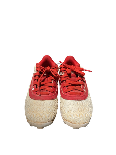 Used Under Armour RED/WHT CLEATS BB/SB Cleats Red Youth 12.0 11834-S000046541