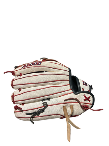 Used Wilson A2000 GLOVE BB/SB Glove RH Throw Red And White 12 1/4" 11834-S000046578