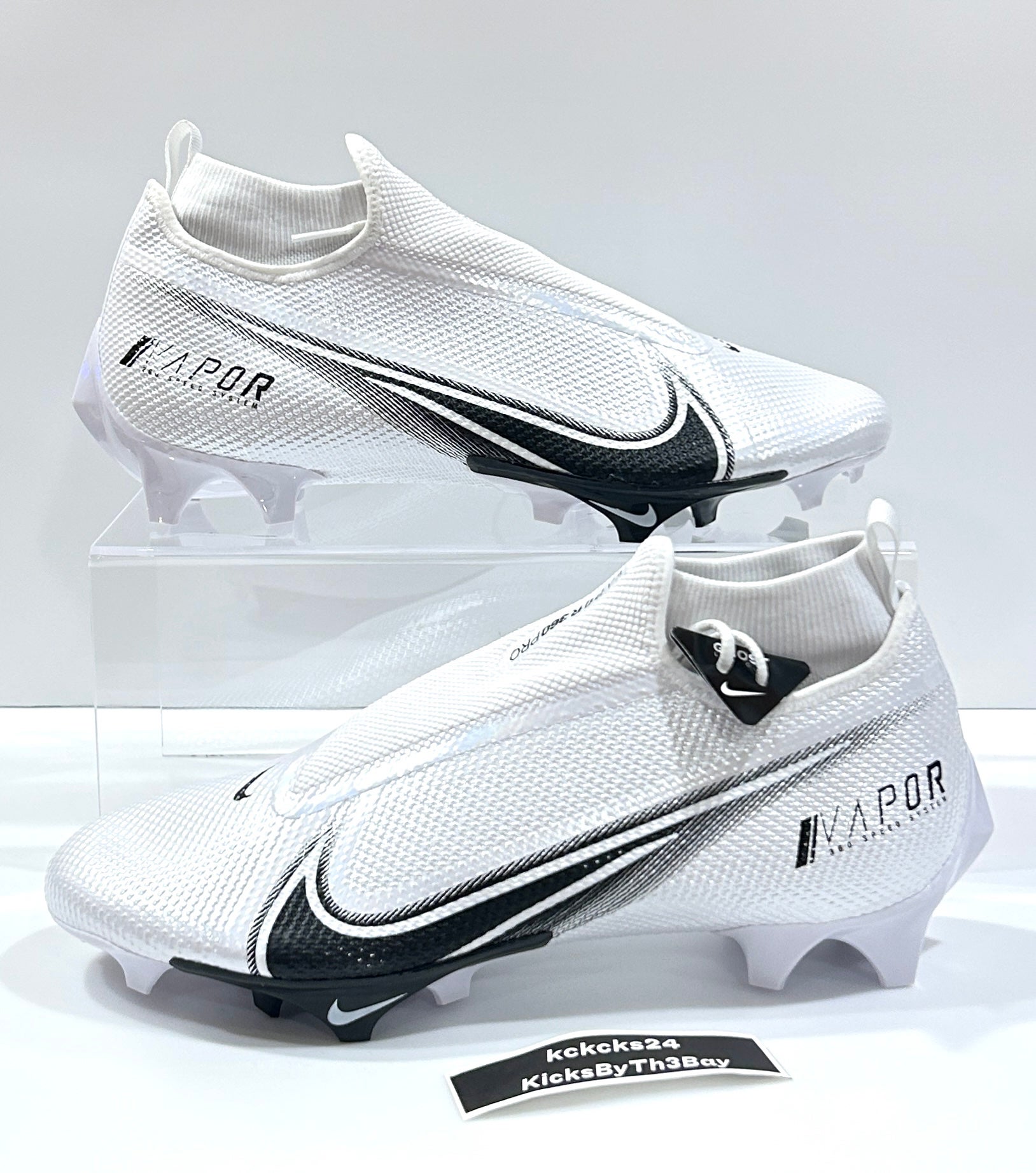 New Nike Vapor Pro 3/4 Destroyer Football Shoes Black White  display picture 2