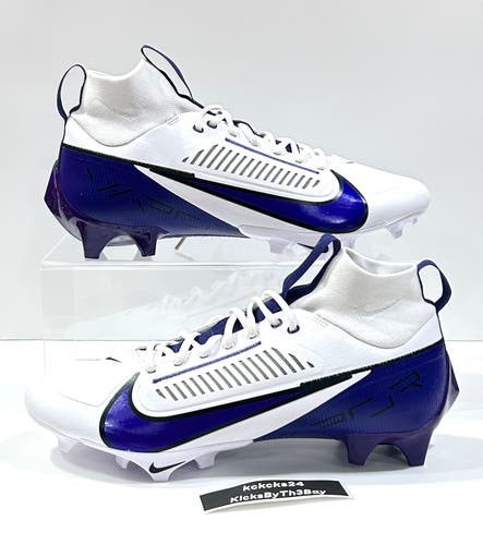 Size 12 Nike Vapor Edge Pro 360 2 Football Cleats White Purple FN7759-116 orchid