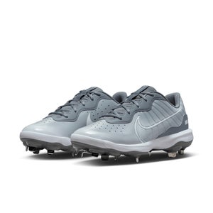 Nike Alpha Huarache Varsity 4 Low Mens US 13 Gray Metal Baseball Cleats HAWK2586