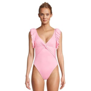 Lilly Pulitzer Stevie Kate Swimsuits Women 10 Conch Shell Pink One-Piece DDR2114