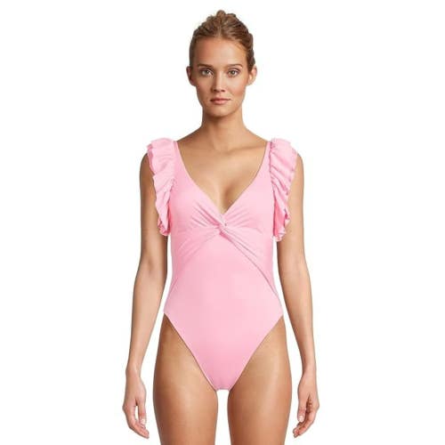 Lilly Pulitzer Stevie Kate Swimsuits Women 10 Conch Shell Pink One-Piece DDR2114