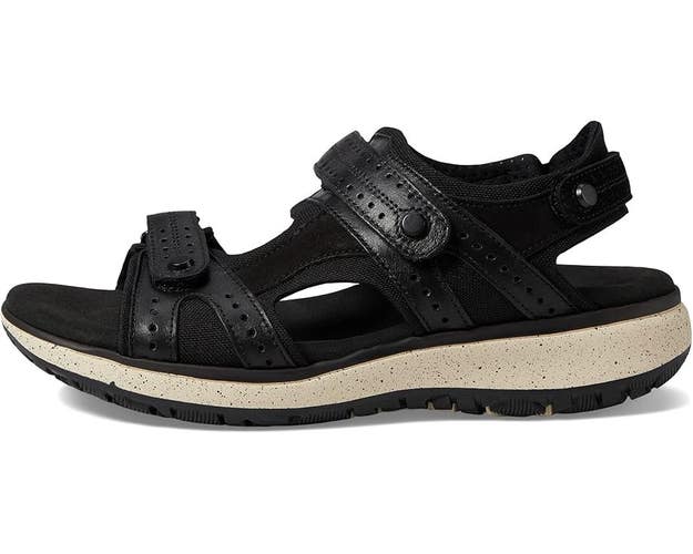 SAS Embark Sport Sandal Women's US 8 Black Leather Adjustable Strap HAWK2606