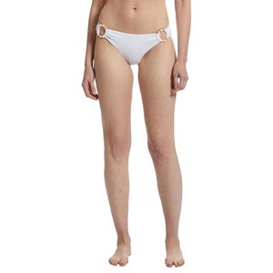 BECCA Marble Canyon Hipster Bottom Women's S White Gracie Ring Swimwear JDM2495