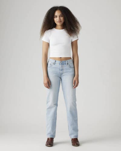 Levi's 501 90S Jeans Women 27x30 Blue Denim Cotton Mid Rise Straight Leg JDM2778