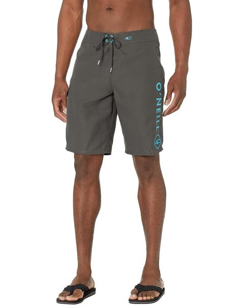 O'Neill Santa Santa Cruz Solid 2.0 Boardshorts Men's 38 Gray Drawstring JDM2670